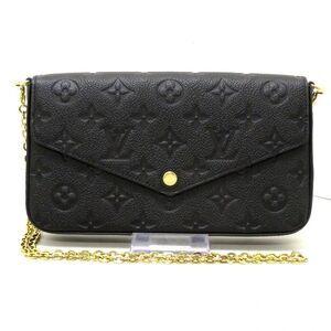 Louis Vuitton Pochette Felicie Wallet Noir Monogram Empreinte Leather